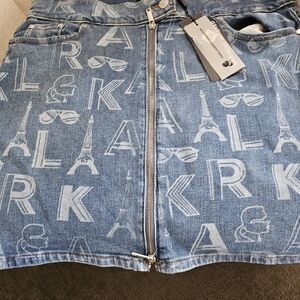 Karl Lagerfeld Paris Denim Mini Skirt